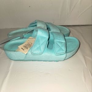 A NEW DAY pastel blue platform Terry sandals